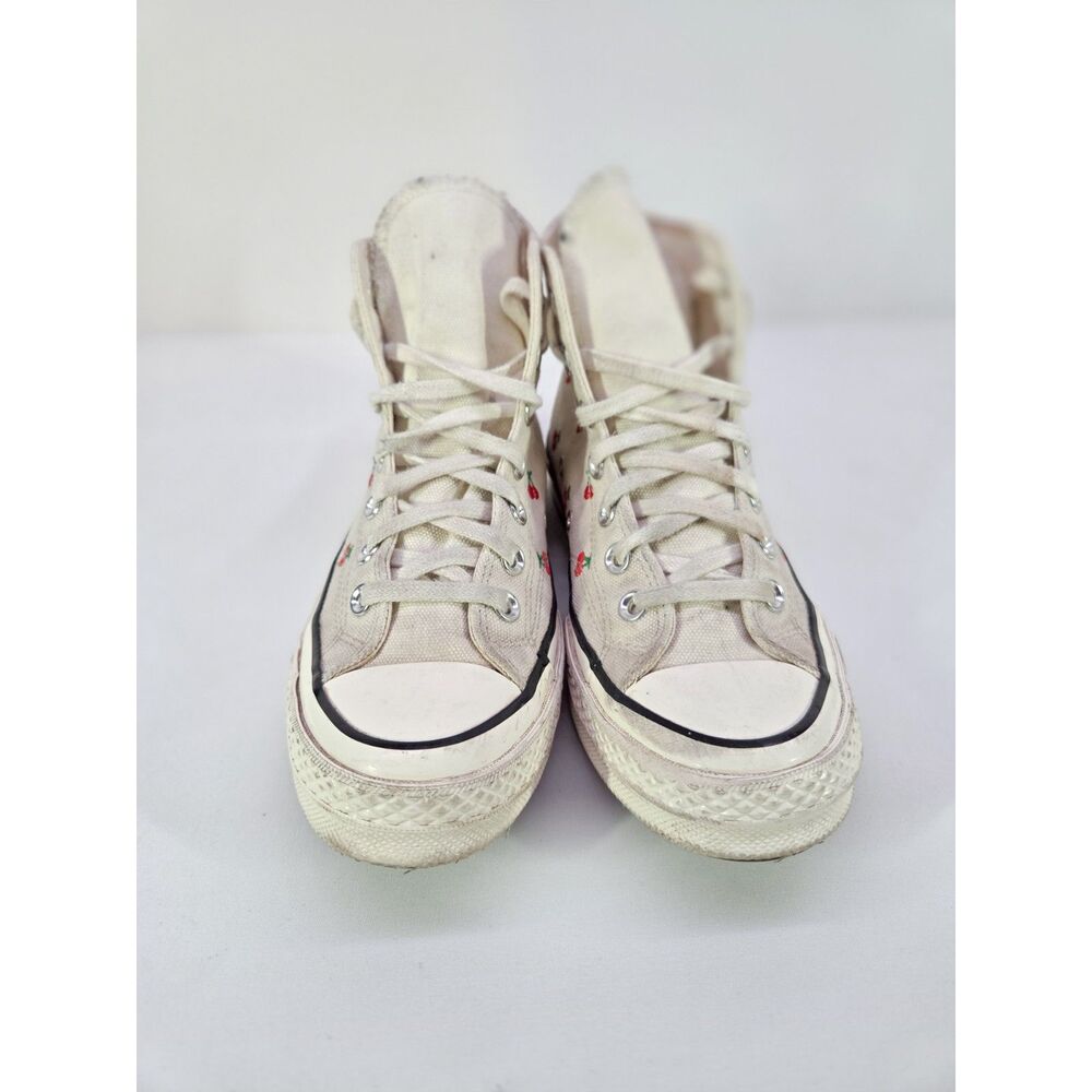 Converse Chuck 70 High Cherries Egret A08863C Women’s 6 Used No Box - Picture 3 of 5